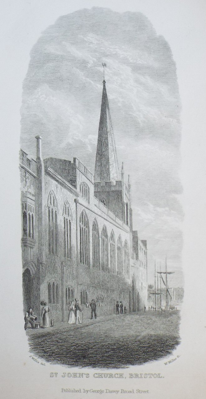 Print - St. John's Church, Bristol. - Willis